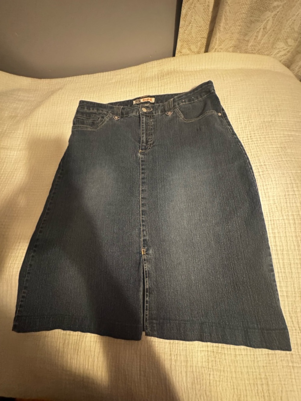 Faded Glory Y2K Denim Flare Skirt Women’s Size 14 Boho Vintage Casual